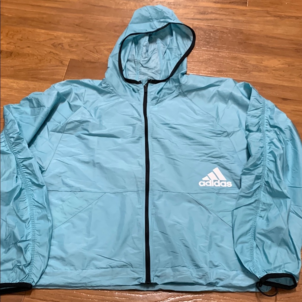 Adidas lightweight Hooded Windbreaker Jacket